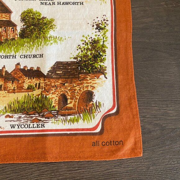 Bronte Country Vintage Tea Towel The Bronte Sisters and Landmarks in Haworth - Picture 4 of 10